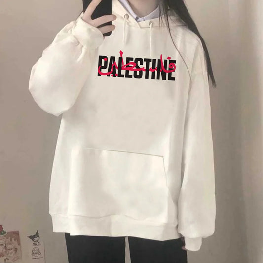Pull Palestine blanc & rouge