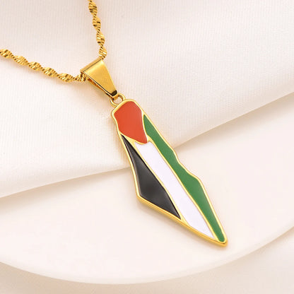 Collier carte Palestine