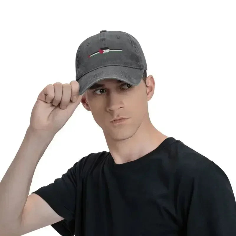 Casquette grise bandeau Palestine