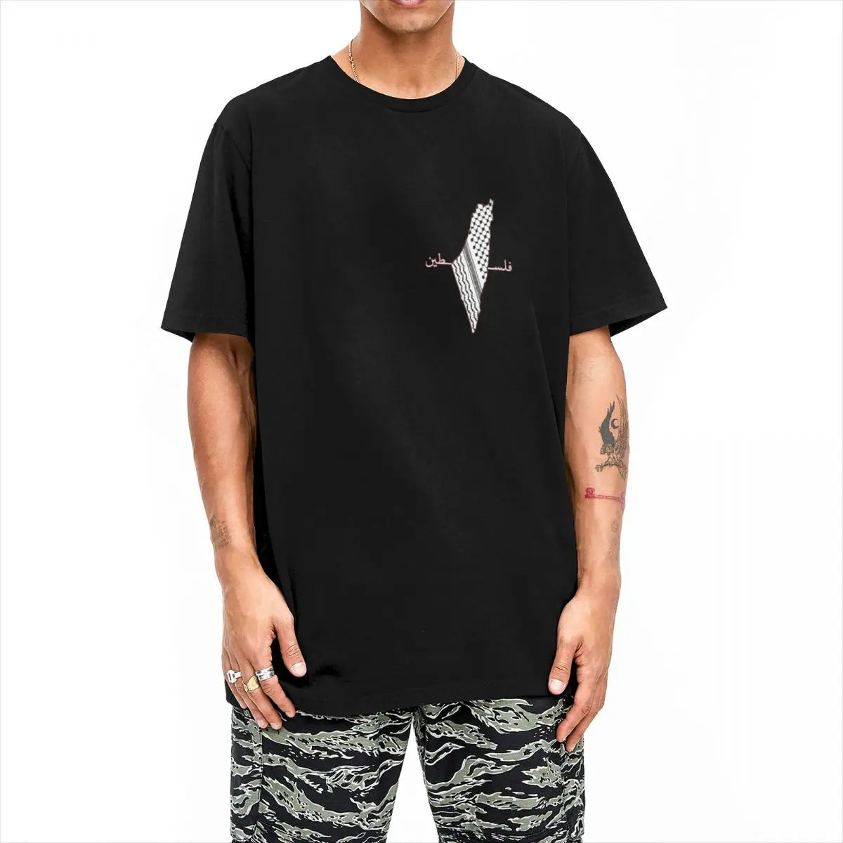 T-shirt Palestine noir