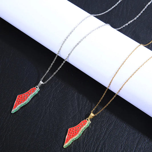 Collier pastèque Palestine