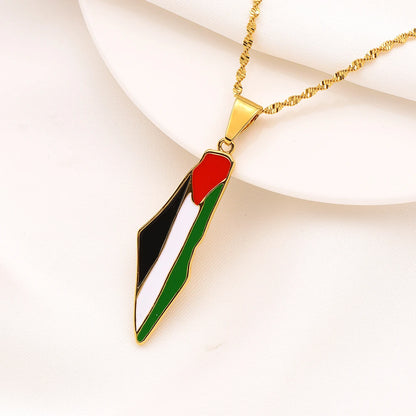 Collier carte Palestine