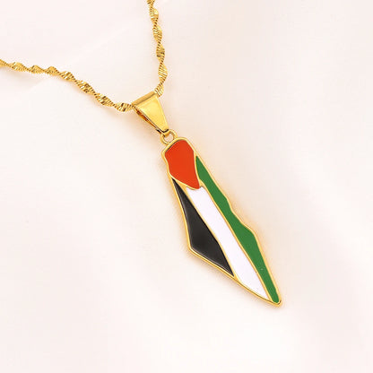 Collier carte Palestine