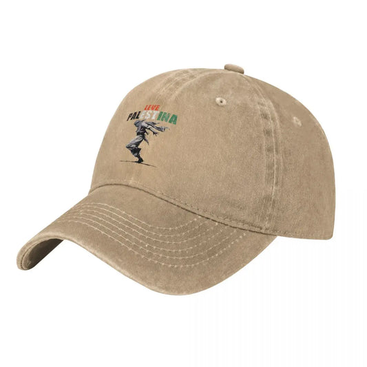 Casquette beige écusson Palestine