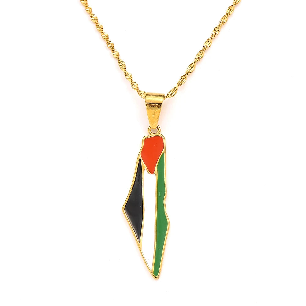 Collier carte Palestine