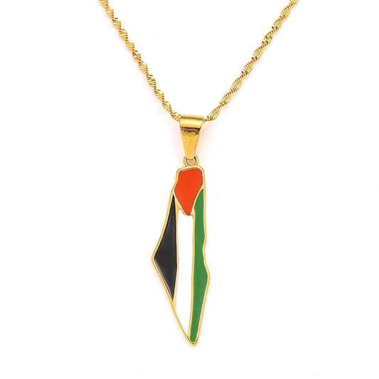 Collier carte Palestine